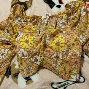 Yellow Floral Top from Madden NYC.